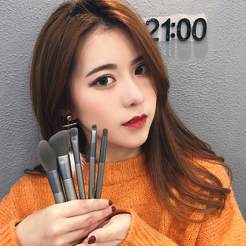 New Cosmetics Exquisite Texture 5-Pack Makeup Tool Brush with Storage Bag Makeup Brush Set