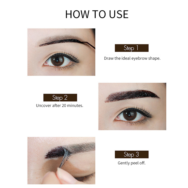 Natural Black Brown Eyebrow Tint Gel Makeup Eye Brow Enhancers Henna