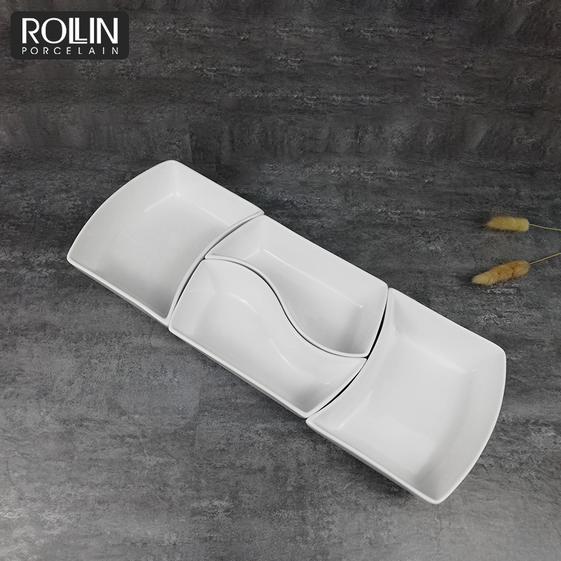 New Arrival Special Design 4 in 1 Dessert Divided Plate