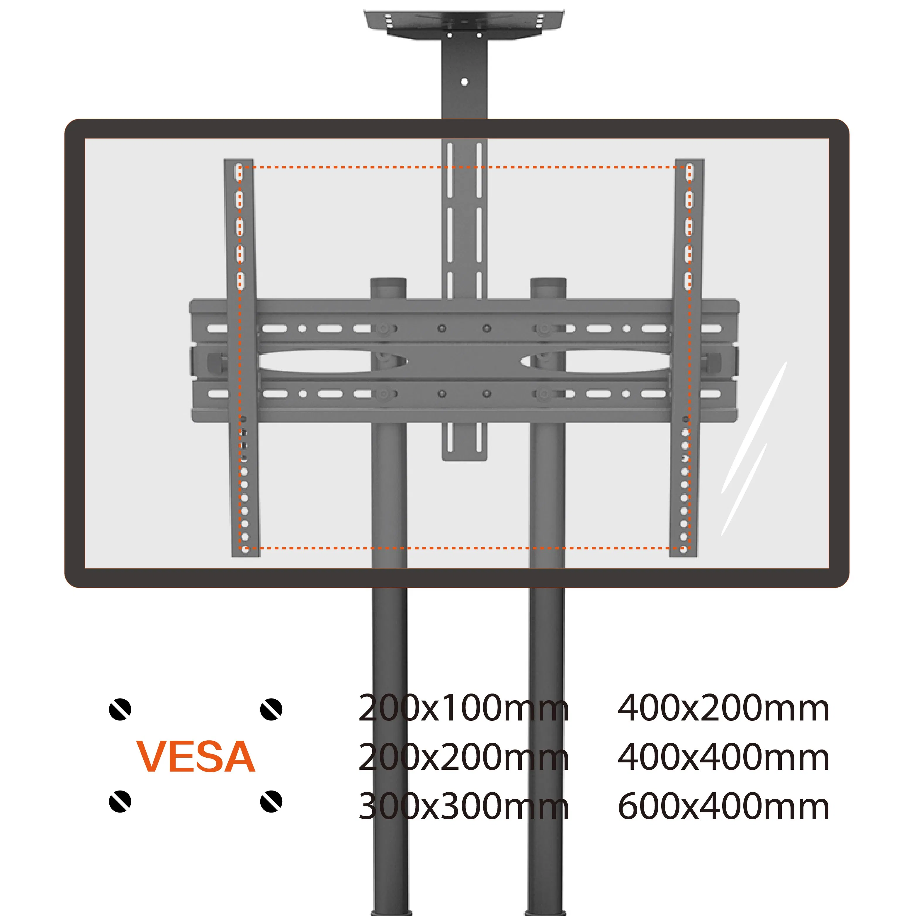 Мобильная тележка для ТВ с полкой для DVD