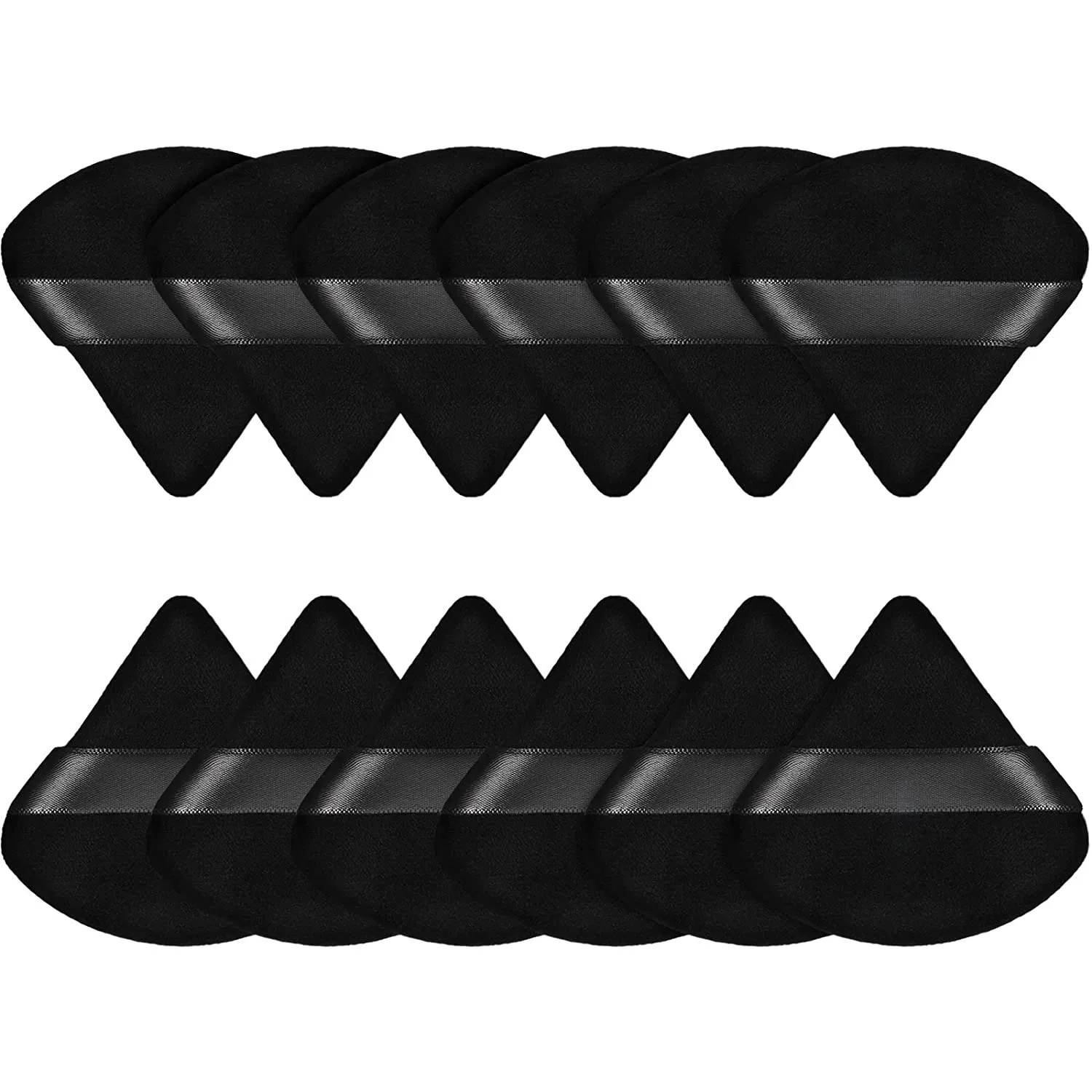 12 Pieces Powder Puff Face Triangle Makeup Puff for Loose Powder Soft Body Cosmetic Foundation Sponge