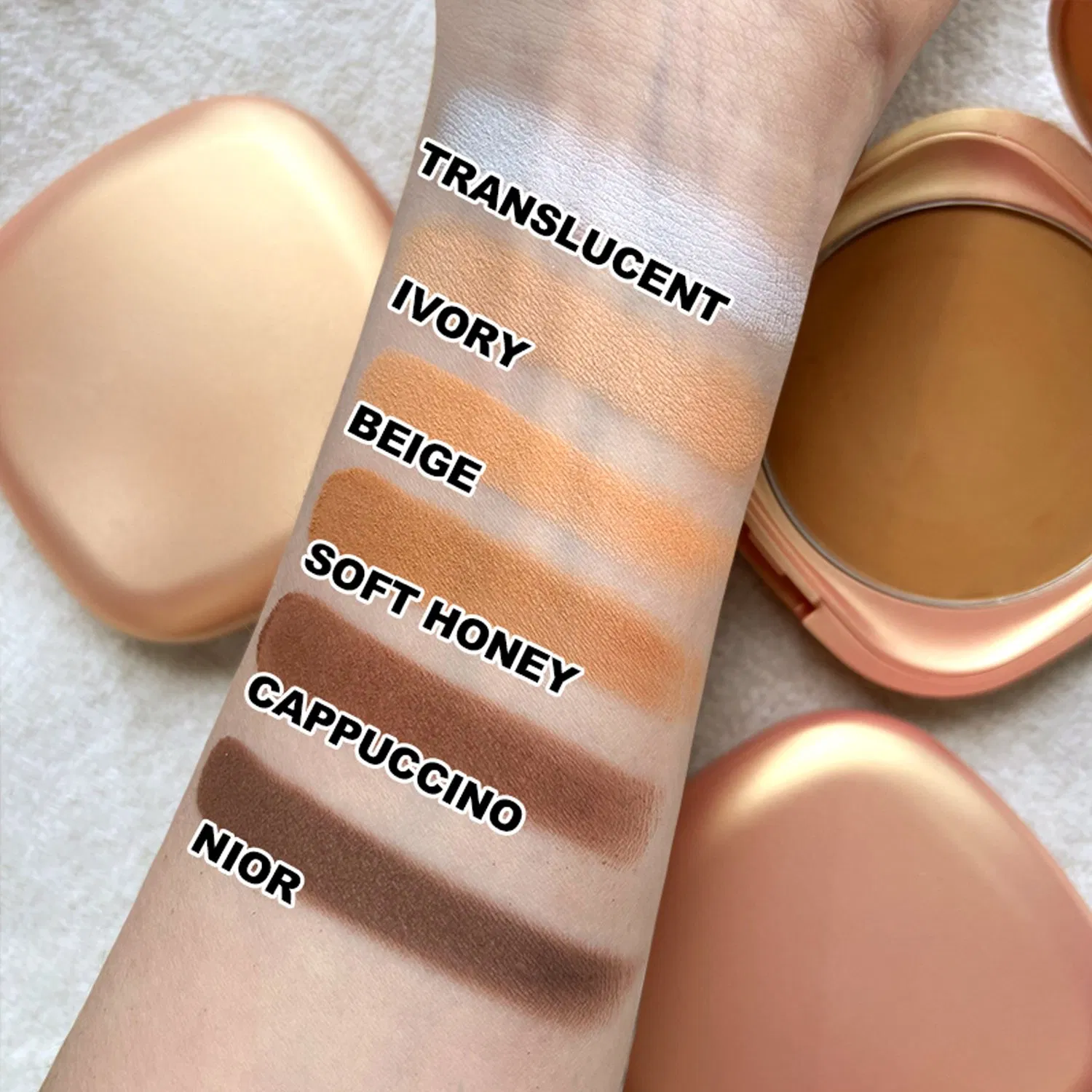 Waterproof Matte Finish Makeup Face Powder Compact Powder Setting Powder