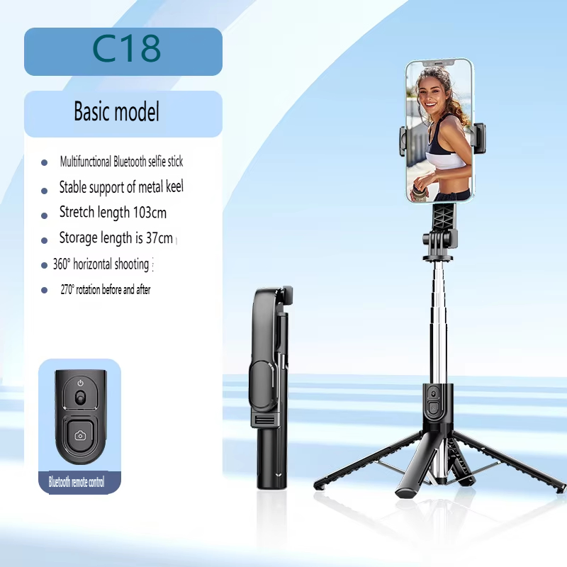 Монопод для селфи с Bluetooth, 37-103 см