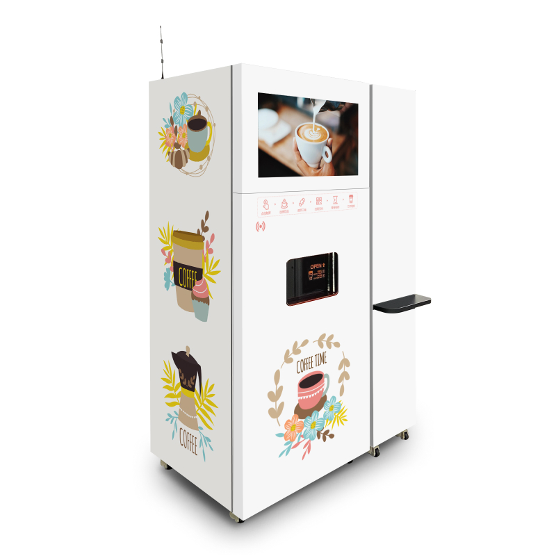 Smart Touch Screen Coffee Vending Machine with Ice Maker