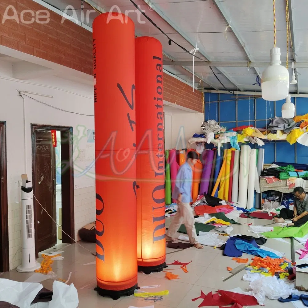 Customized 3mh Inflatable Standing Pillars Column with LED Lighting for Club Bars Decoration