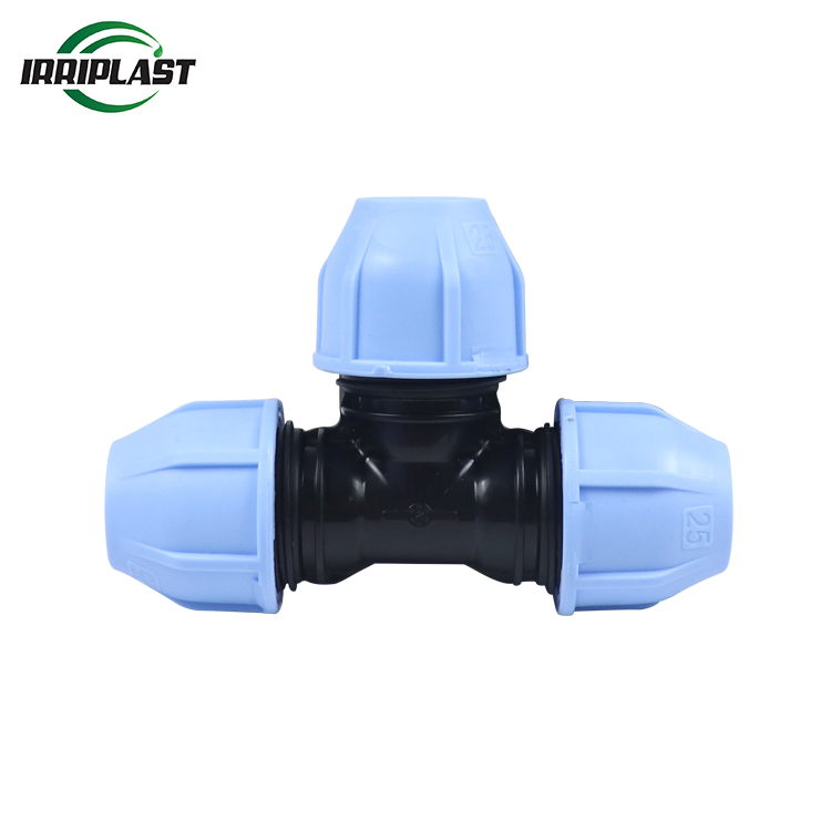 Pipe Fittings Drip Irrigation PP Compression Fitting Water Supply Equal Tee