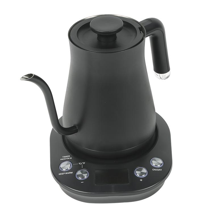 New Mini Electric Gooseneck Coffee Kettle Fast Boil Water Temperature Control Stainless Steel Digital Water Kettle Electric Coffee Pots