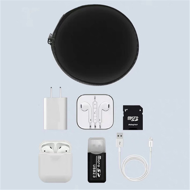 EVA Case Storage Bag Waterproof Zipper Bluetooth Earbuds Cable Charger Bluetooth Headset Bag