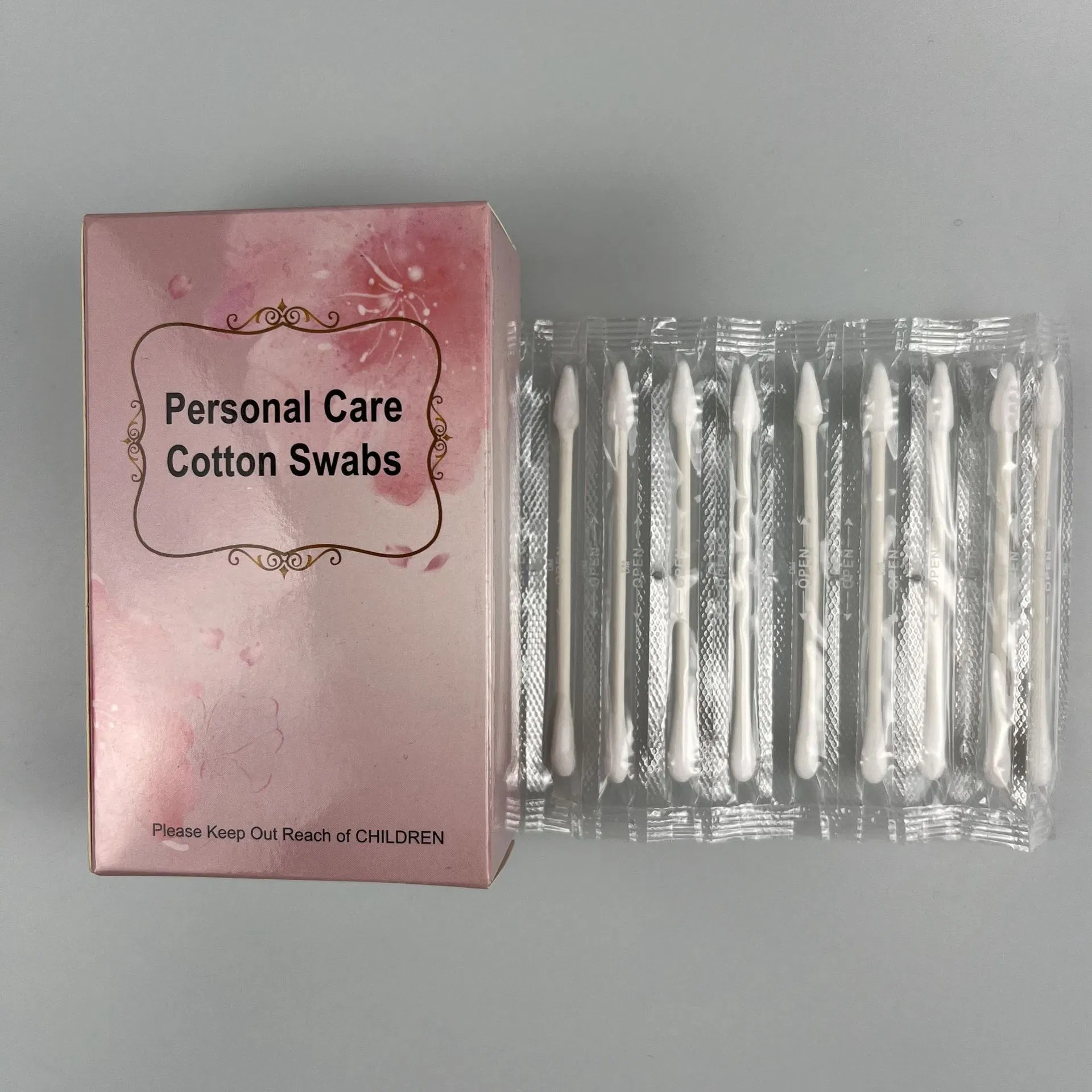 Two-Ended Double Head White Cotton Swab for Makeup and Dirty Removal