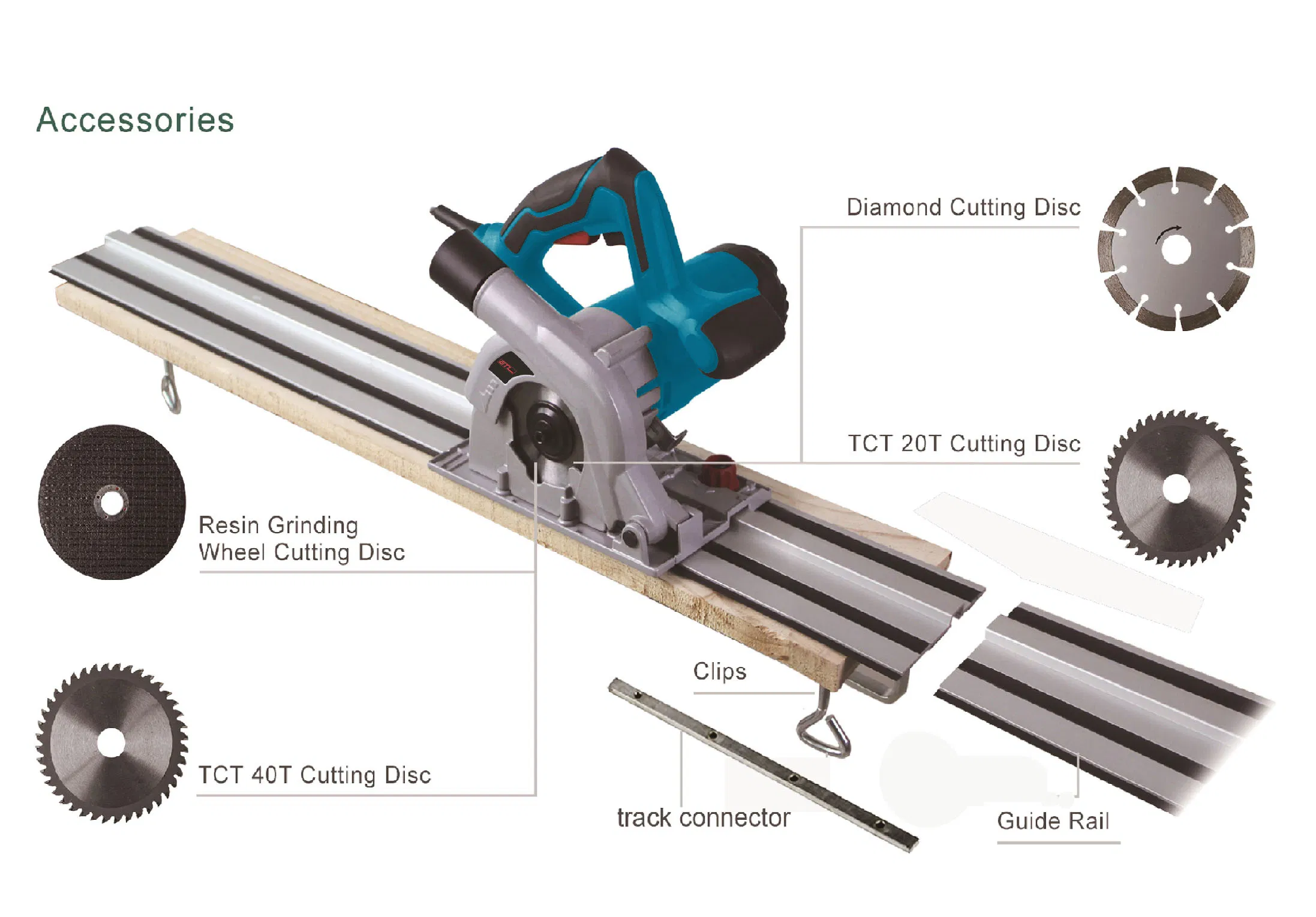 Циркулярная пила 1050W с регулировкой угла, 110мм (CS031)