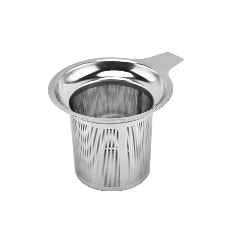 Dia 55mm 304 Stainless Steel Double Handle Tea Infuser Basket, Fine Mesh Tea Strainer, Tea and Coffee Filters for Loose Leaf