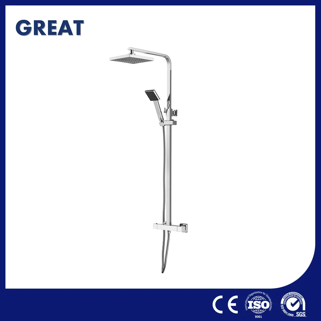 Great Luxuries Body Bath Faucet High-Quality Shower Panel LED China Gl78002sk Thermostatic Shower Kit Set Blackened Shower Column Panel Manufacturers