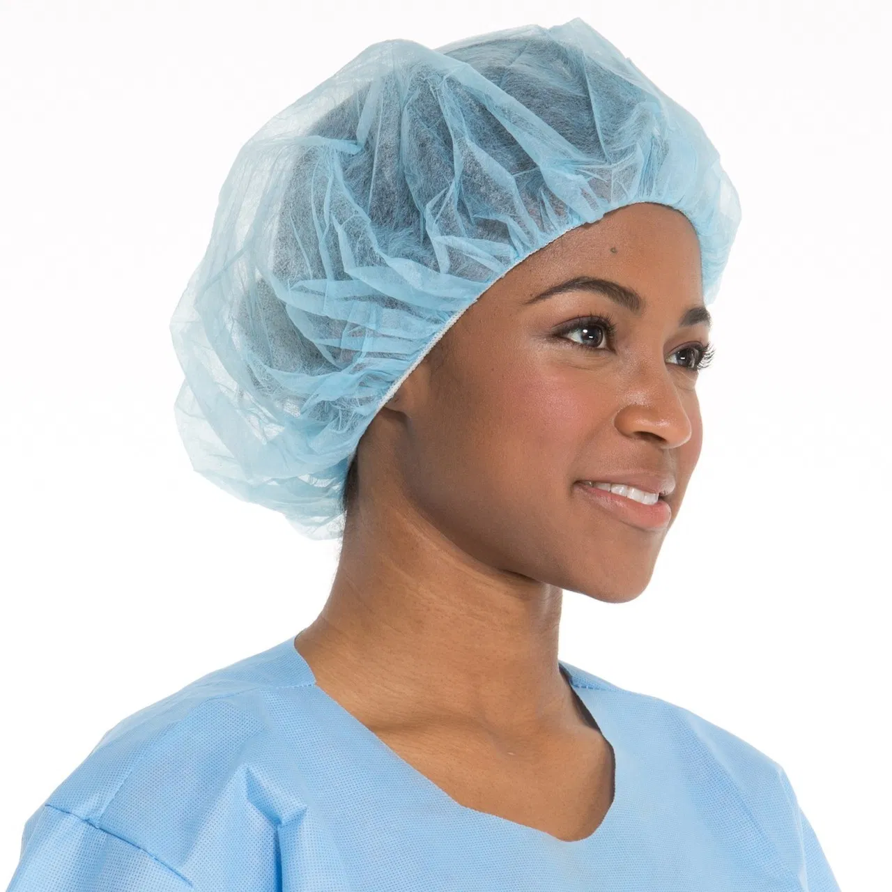 Wholesale Medical Disposable Non-Woven Bouffant Cap Bouffant Caps for Hospital