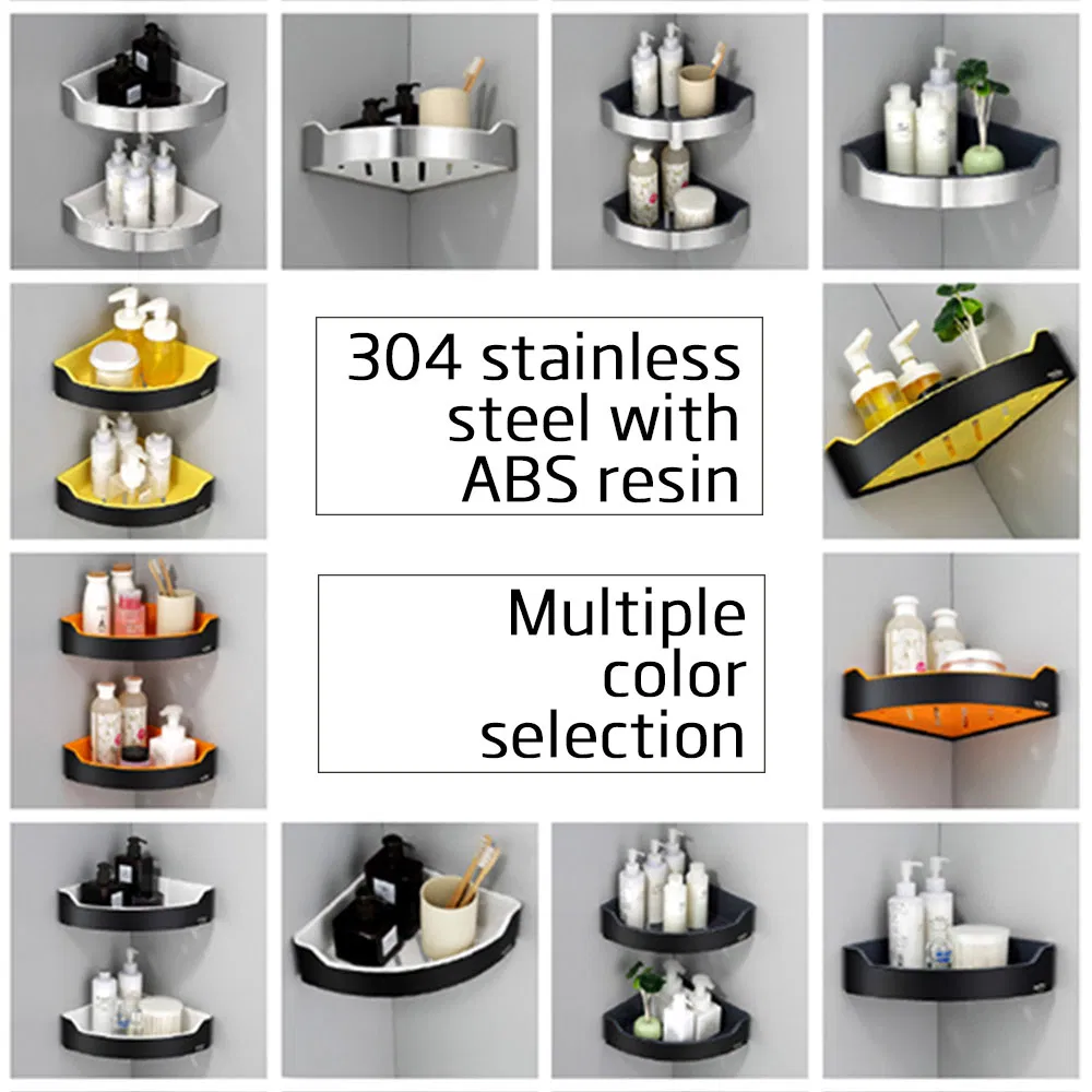 304 Stainless Steel Sanitary Ware Wall Mounted Washroom Restroom Bath Toilet Hotel Bathroom ABS Resin Set Towel Ring