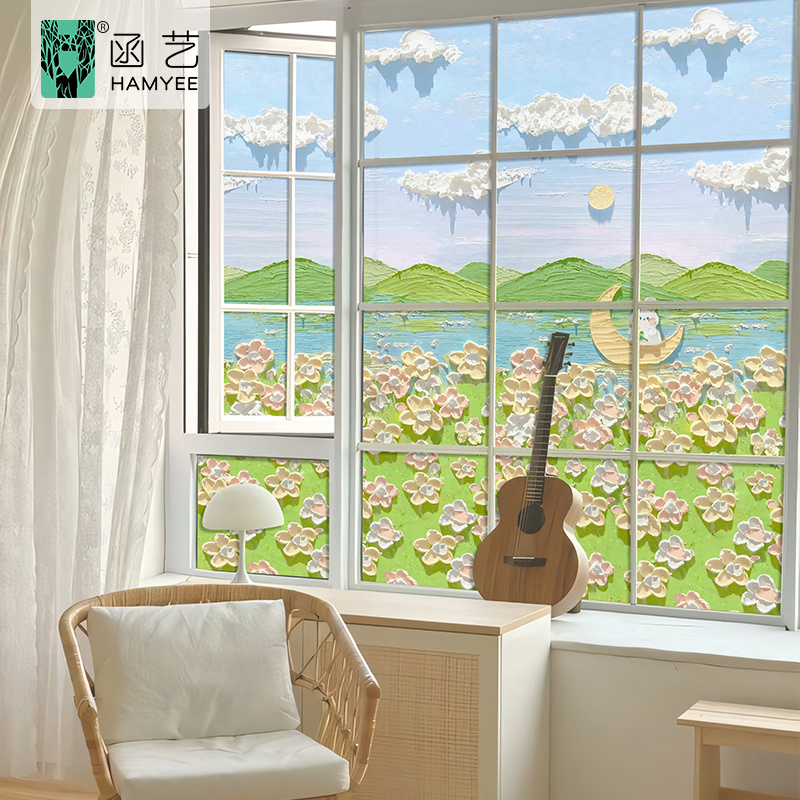 Custom Window Privacy Film Factory Direct Sale PVC Electrostatic Window Decorative Film