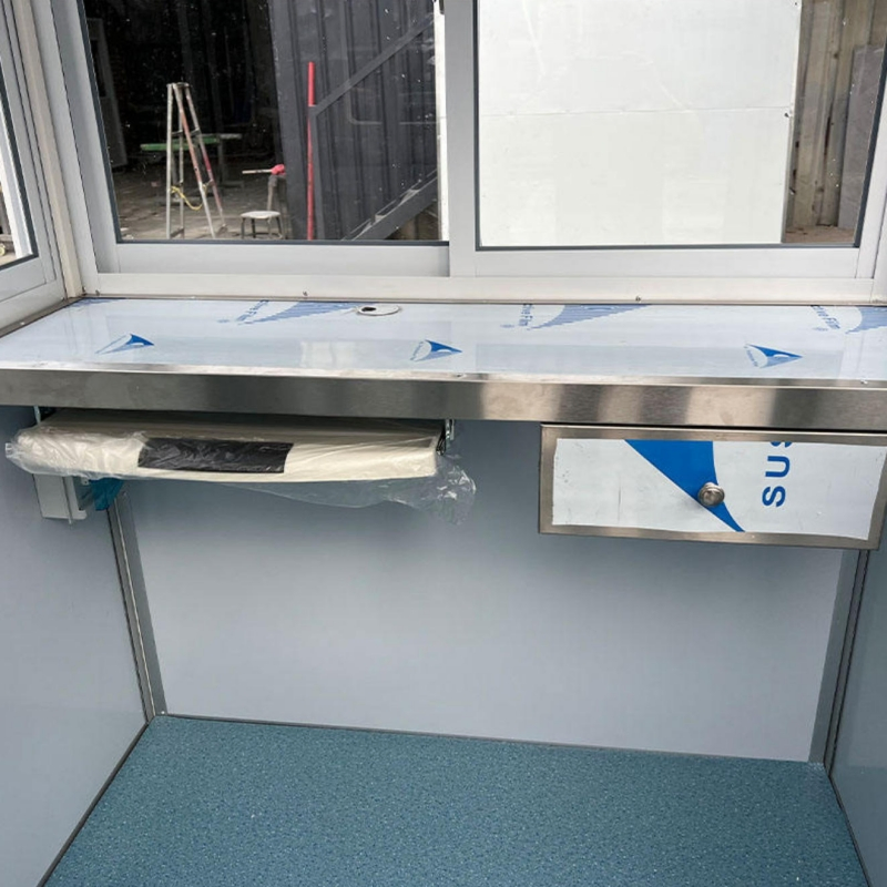 Outdoor Steel Structure Portable Mobile Sandwich Panel Security Guard Booth for Sentry Kiosk House