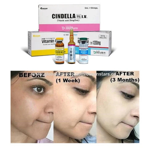 2024 Glutathione IV Gsh Injection Glutanex IV Whitening Cindella Sets Injection Luthione Thioctic Acid Vitamin C Skin Whitening Injection Snow White Glutax