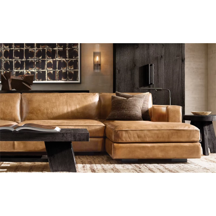 Мебель для гостиной кожаная классика угловая