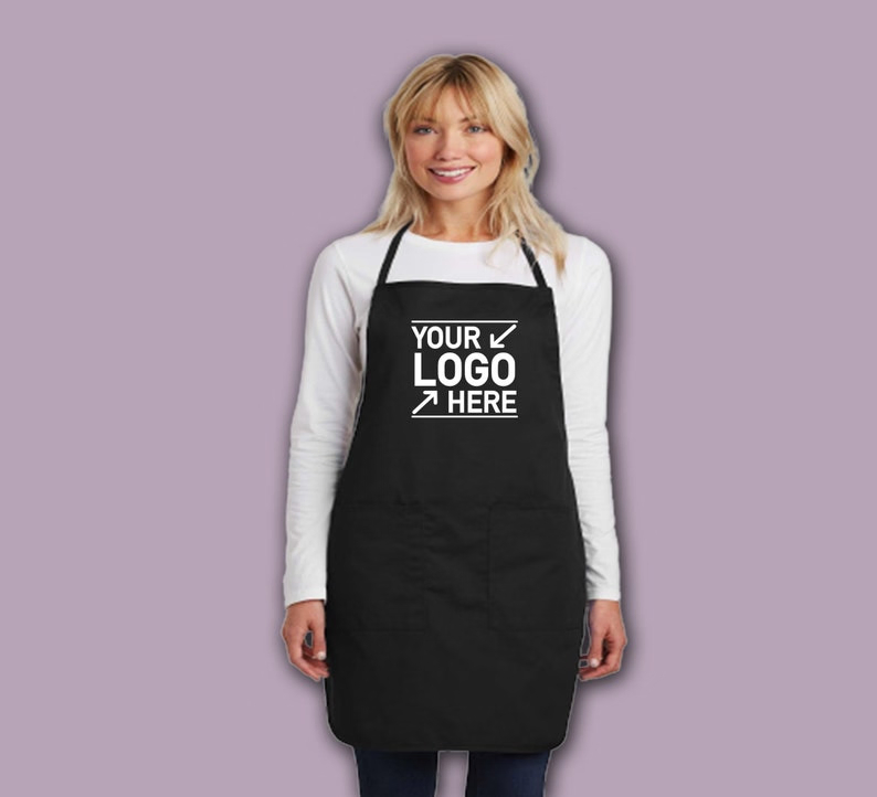 Factory Price Cotton Polyester Kitchen Cleaning Cooking Apron with Customized Logo Printing