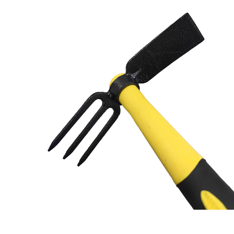 Two-End Hoe Plastic Handle Three-Tooth Fork Hoe Garden Tool Soil Turning Tool