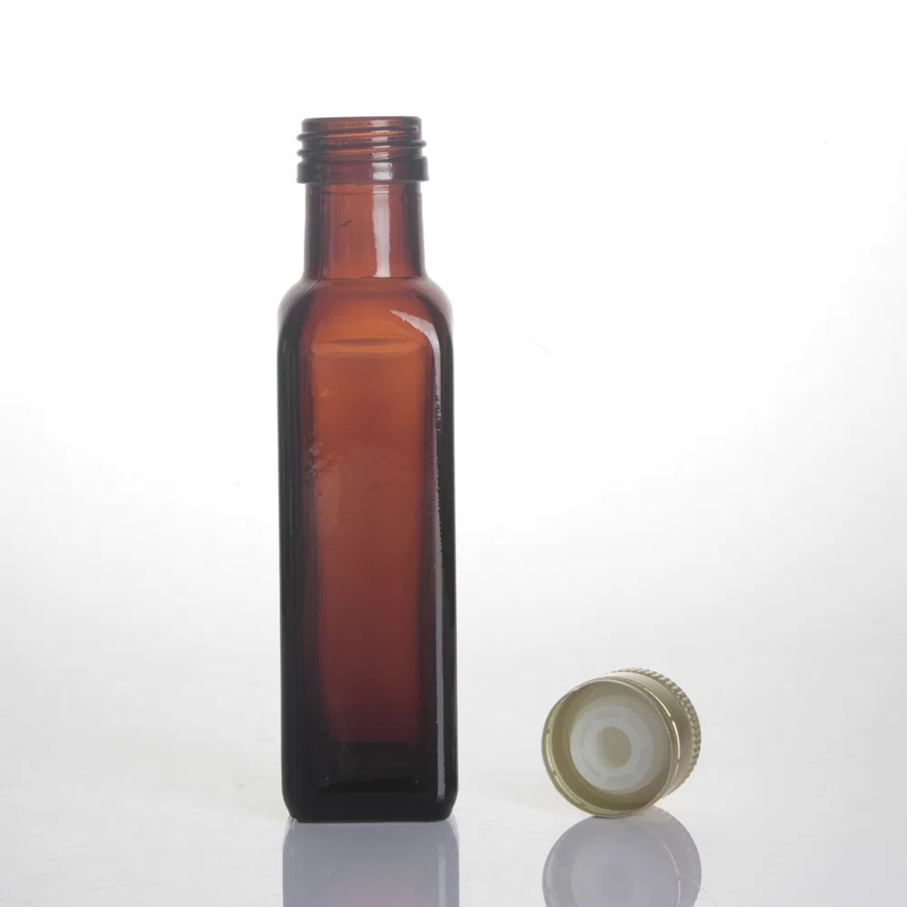 100ml Brown Color Round Square Shape Olive Oil Bottle