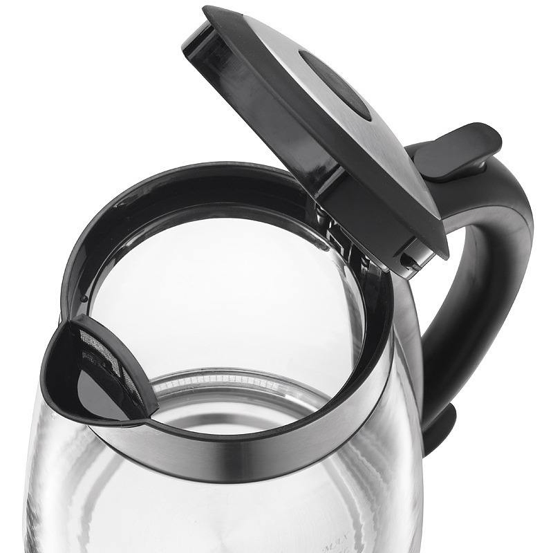 Elegant 1.7L Glass and PP Tea Kettle for Effortless Pouring