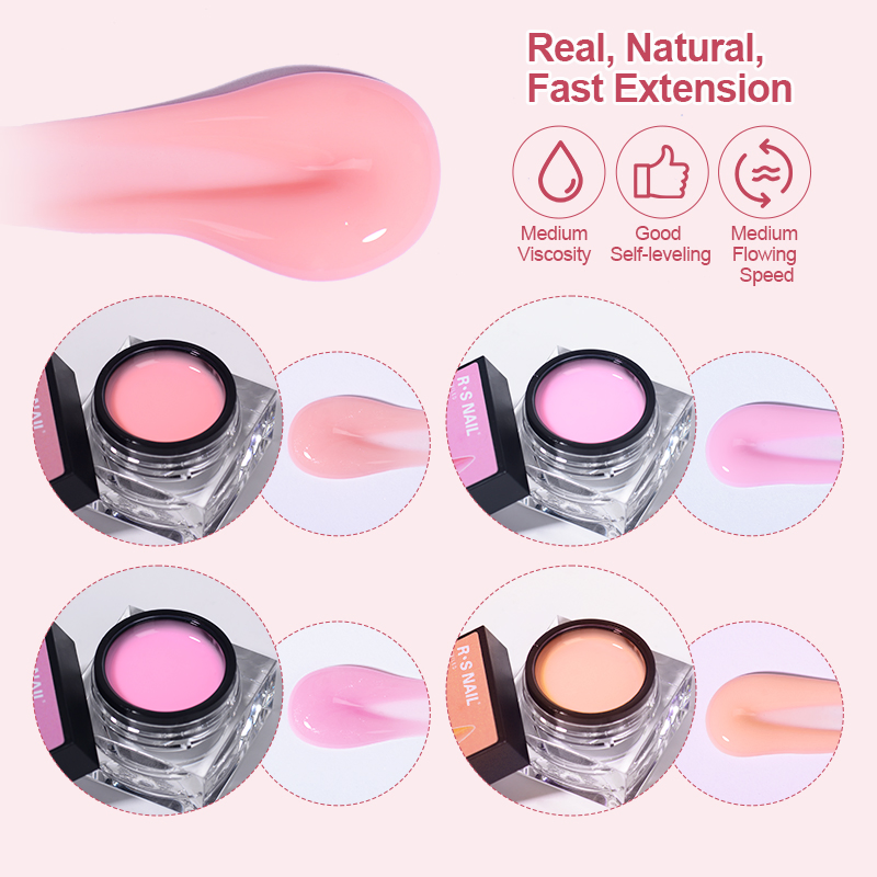 R S Nail Trending Product 24 Colors Gel Builder 15g Hard Gel Builder Nail Extension UV LED Hema Free Hard Gel for Acrylic Nails