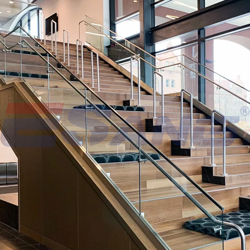 Esang Glass Balustrade Brushed Handrail Accessories Staircase Railing for Commercial Office/Hotel/School/Hospital