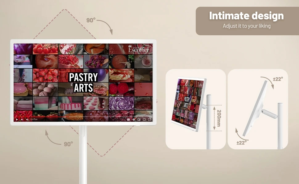 Portable 27-Inch Touchscreen TV with Smart Features