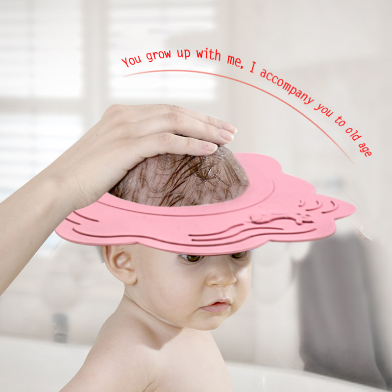 Baby Shower Cap Bathing Cap - Soft Adjustable Visor Hat Safe Shampoo Shower Bathing Protection Bath Cap