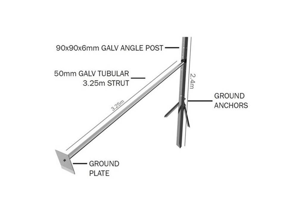 Tight Drive Tight End Assembly Recycled Rural Steel Galvanized Fencing Strainer Pole Farm Gate Strainer Posts Stay