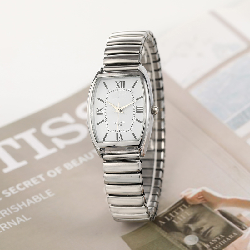 Simple Classical Tonneau-Shaped Lovers Quartz Wrist Watches