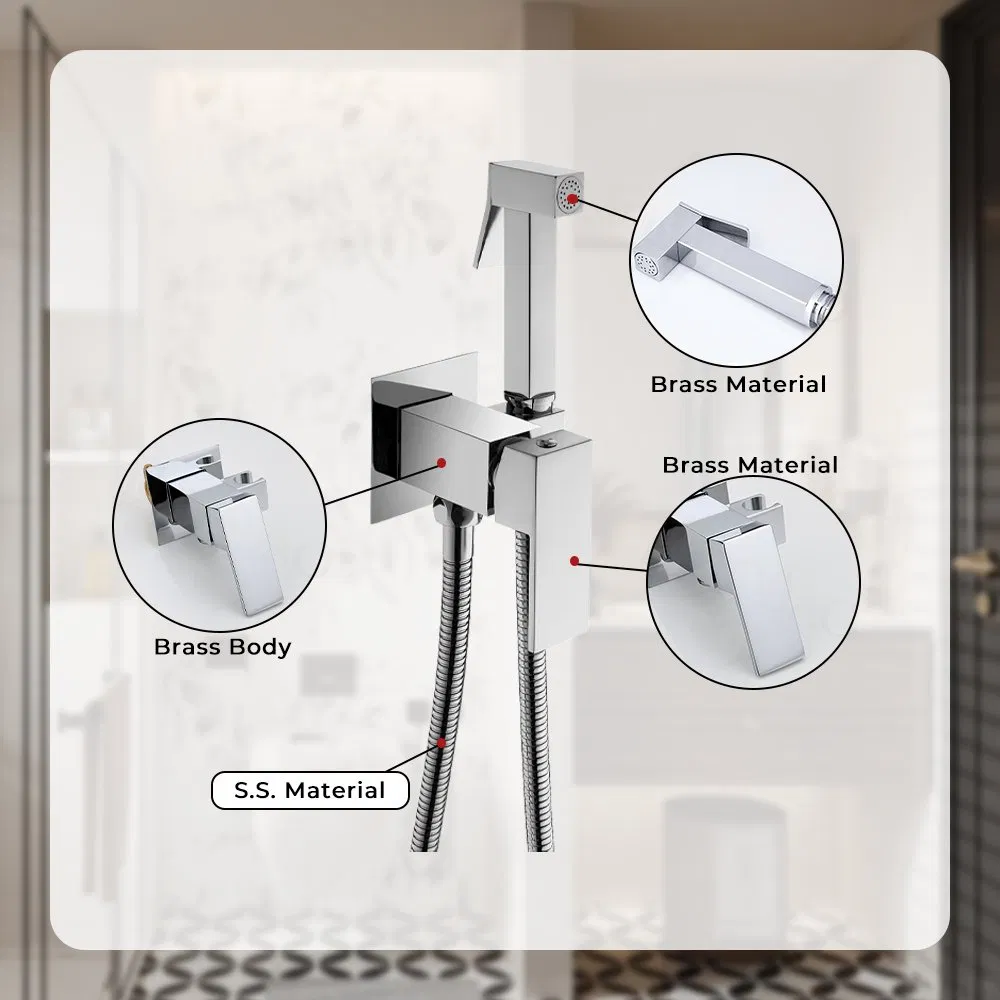 Смеситель для биде Bobao Modern Brass, хром