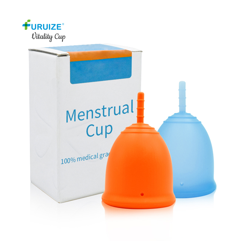 Reusable Menstrual Cup Easy Insertion - 100% Medical Grade Silicone Period Cups