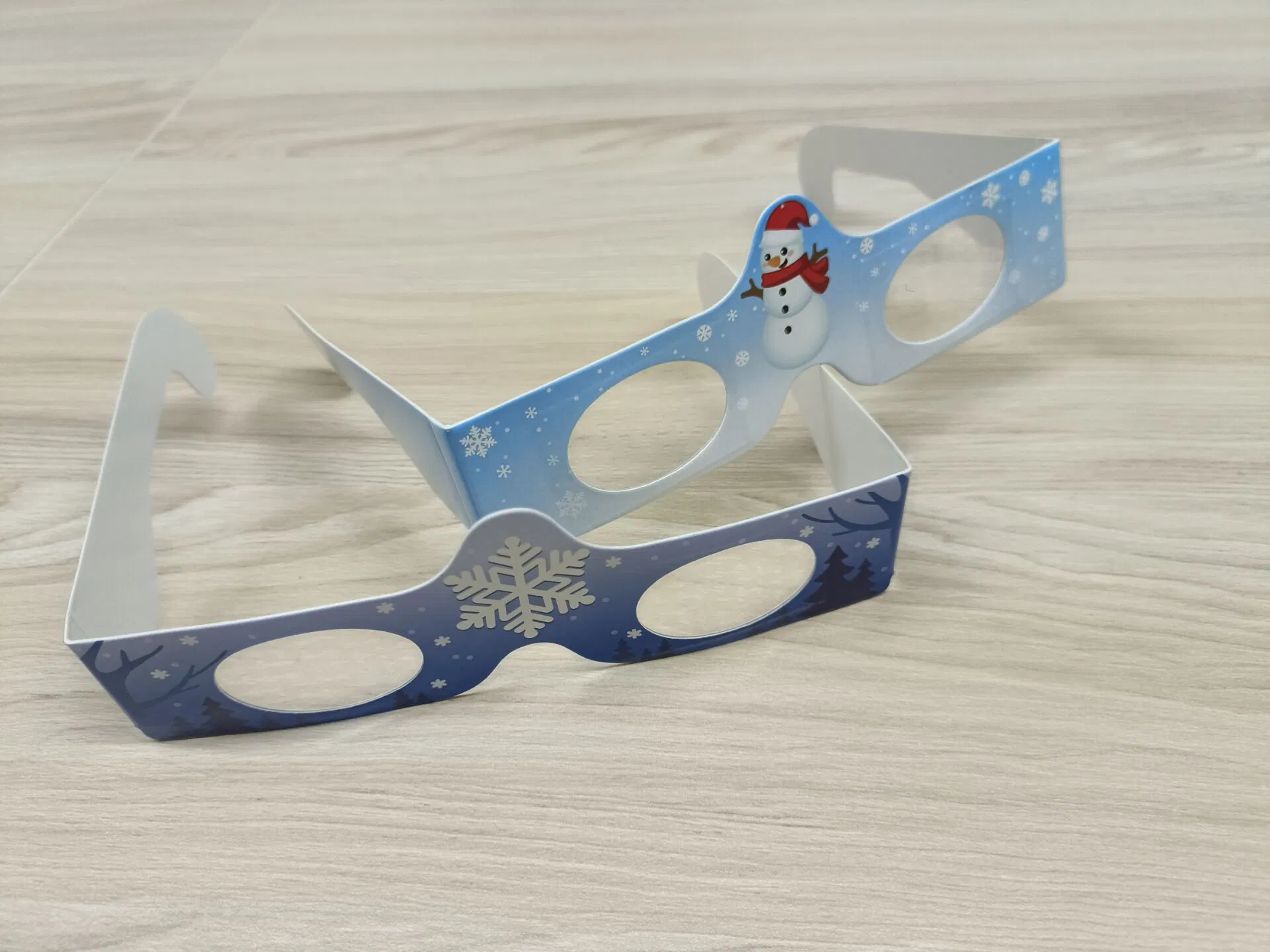 Promotional Gift Paper Diffraction Glasses Snowman Fireworks Glasses Wholesale