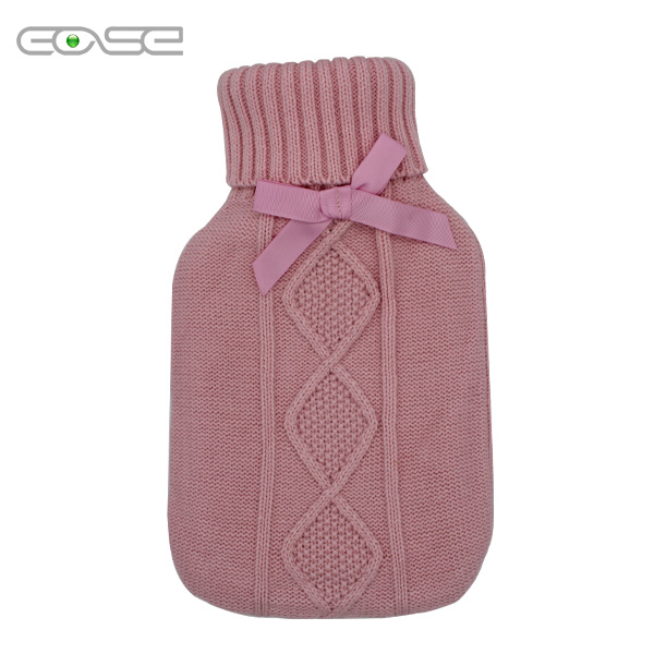 Soft and Stylish Knitted Hot Water Bottle Cover for Home Use