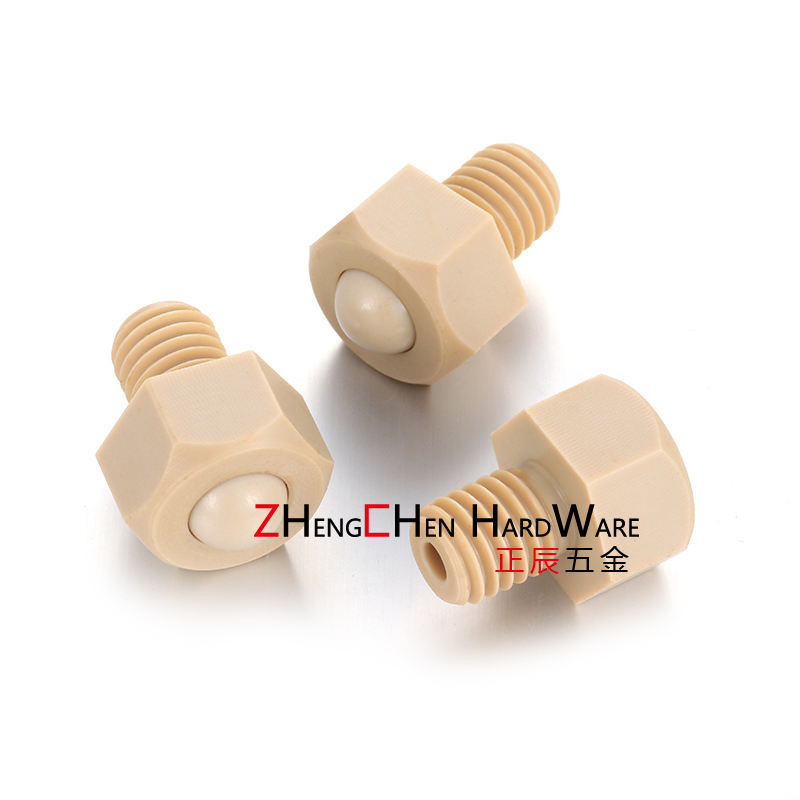 OEM Customized Bchljj Bchljp M5-1omm POM/Peek Body Ball Roller Hex Head Stud Type Ball Roller for Transfer