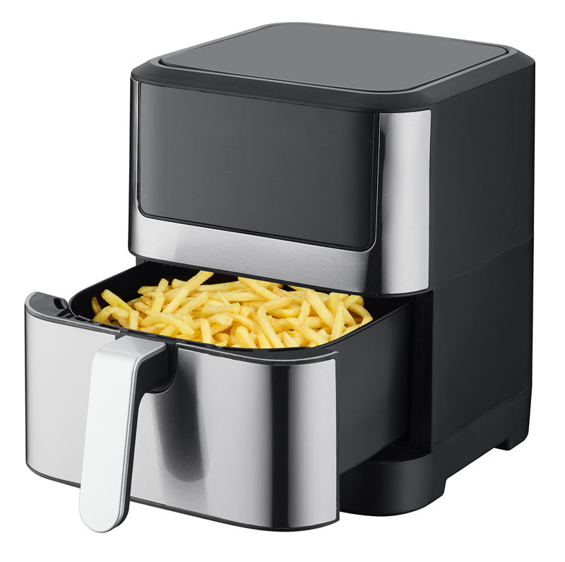 Compact Air Fryer Matte Black Small Apartment Dorm Essential Large Air Fryer Kitchen Equipment