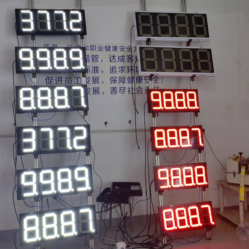 Fuel Price Sign Gasoline Station Large 7 Segment Outdoor Board LED Gas Price Display