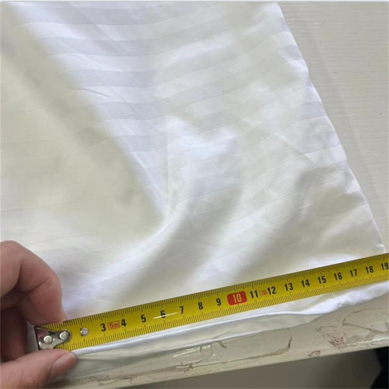 Hotel Linen White 1 & 3cm Stripe 100% Cotton Bedding Set
