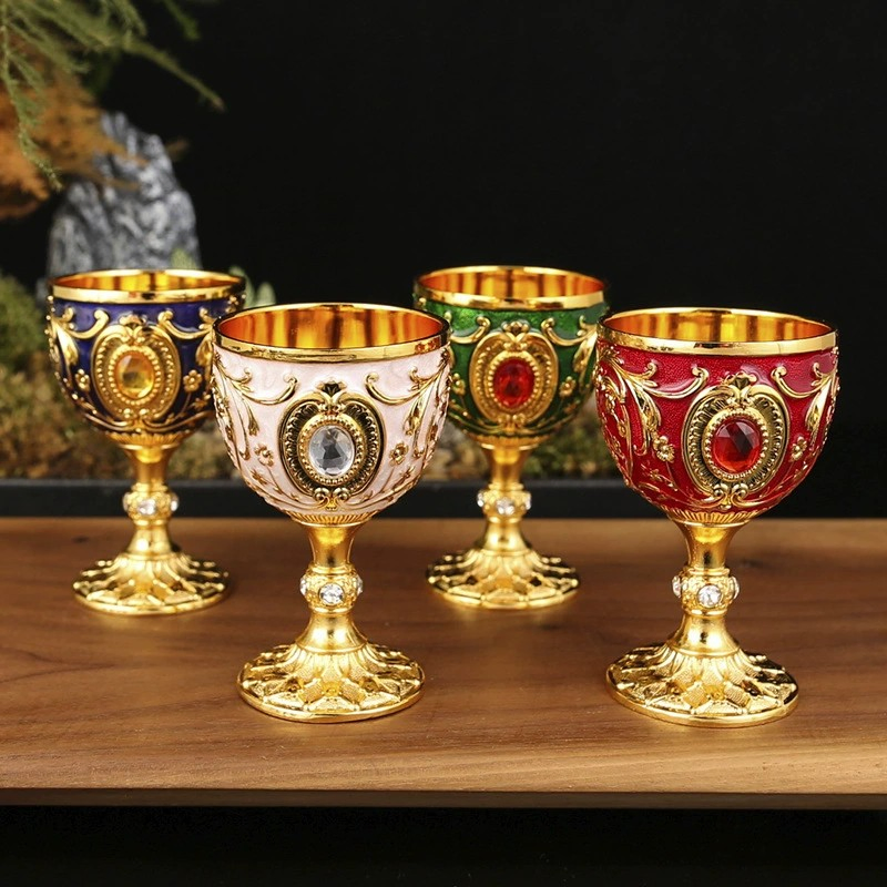 Hot Selling New European Retro Metal Champagne Red Wine Whiskey Champagne Cup Home Bar Restaurant Party Gift