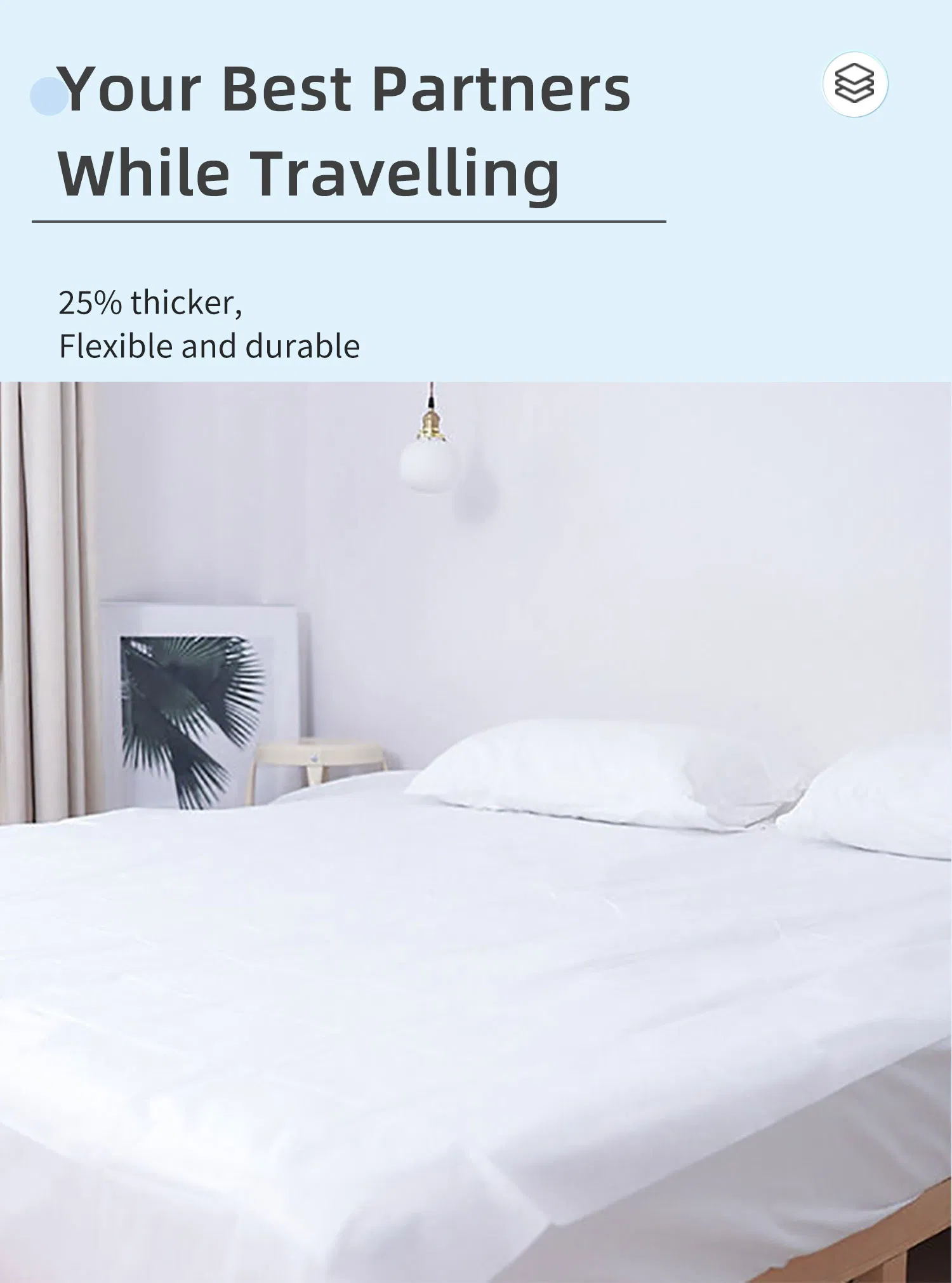Disposable Travel Bed Sheets King Size with Quilt Cover and Pillowcase