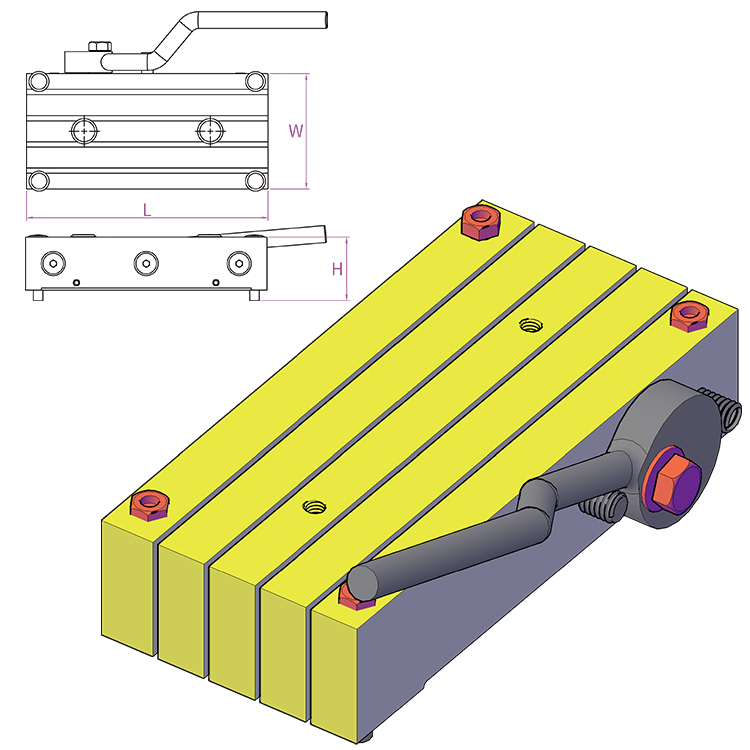 3600kg Precast Concrete Panel Formwork Shuttering Magnets
