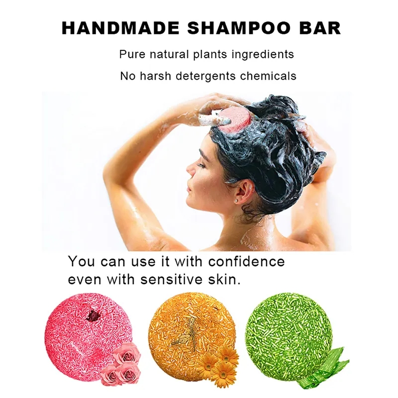 Customized Bar Hair Soap Natural Solid Vegan Shampoo and Conditioner Bar