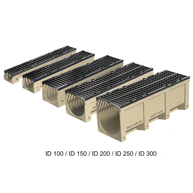 Water Drainage Channel Trench Drain Polymer Concrete Drainage Channel with Cover