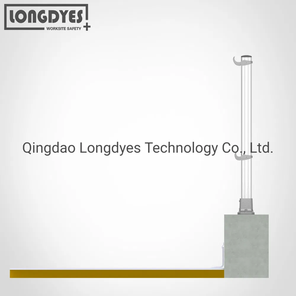 Parapet Fixed Guardrail and Handrail with Straight Upright