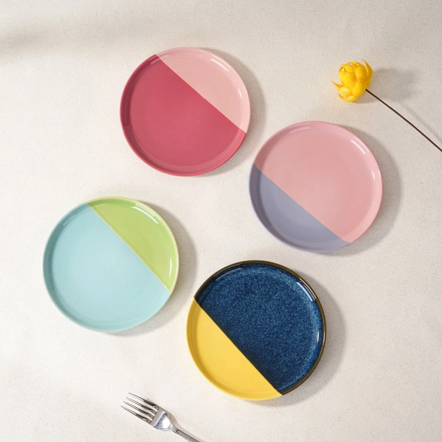 Manufacturer Custom Colorful Ceramic Dinner Tableware Porcelain Dinnerware Set for Restaurant Home