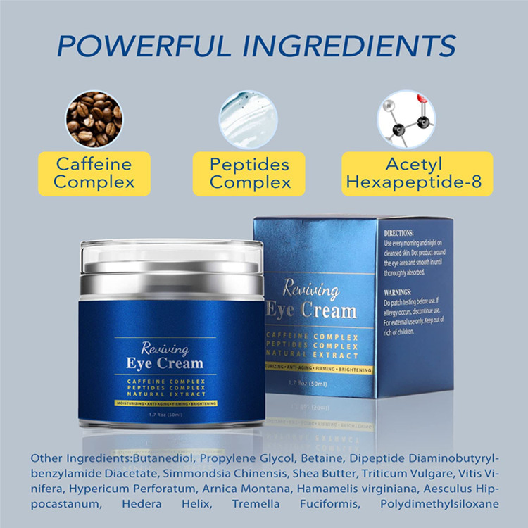 OEM Private Custom Dark Circles & Anti-Aging Caffeine Eye Cream for Men