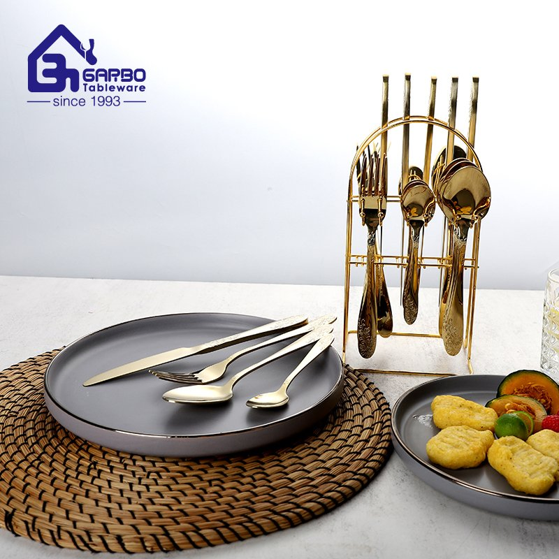 Bulk Order Golden Stainless Steel Cutlery Set Tea Spoon for Dessert Cake