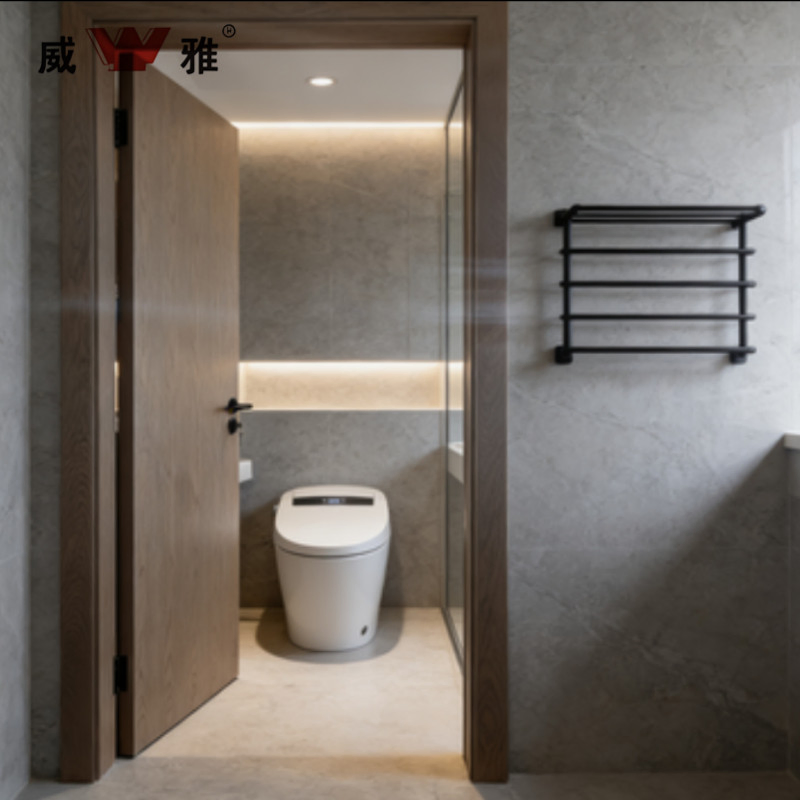 Luxury Hotel Accommodation Fireproof and Privacy Enhanced Solid Wood Interior Wooden Door